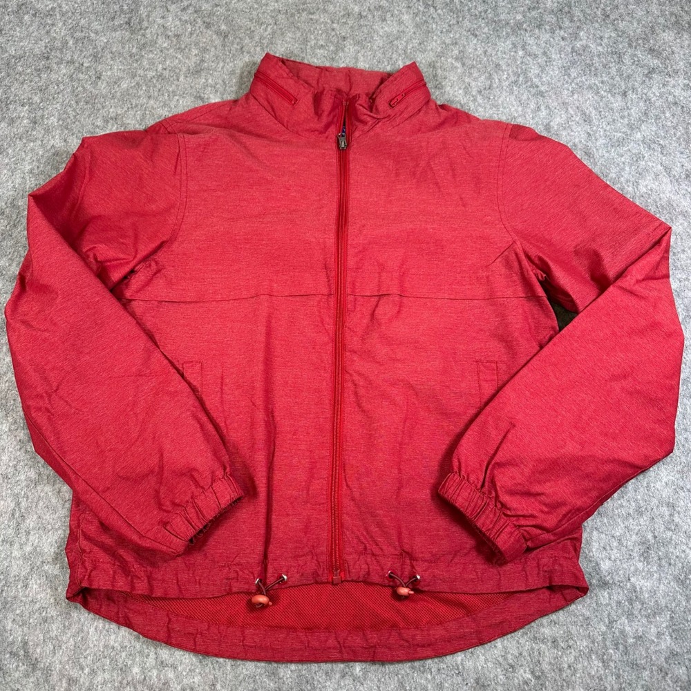 Simply Styled Windbreaker Jacket Mens Medium Red Full Zip Mesh Lined